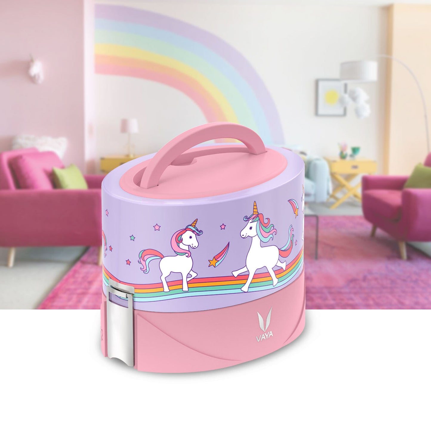 Kotak Makan Tengah Hari Keluli Tahan Karat Tyffyn Hitam Digilap Tanpa Bagmat, 1000 ml, 3 Bekas, Hitam