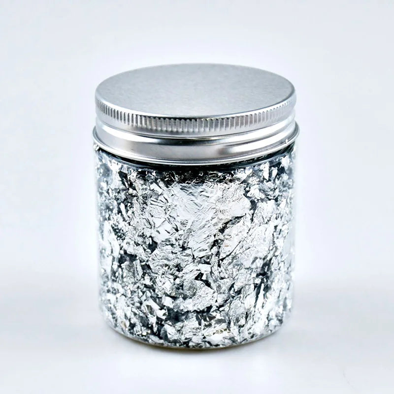 Gold, Silver & Rose Gold Foil Flakes – 1g-3g Metallic Leaf for DIY Candle Making, Crafts & Decorations