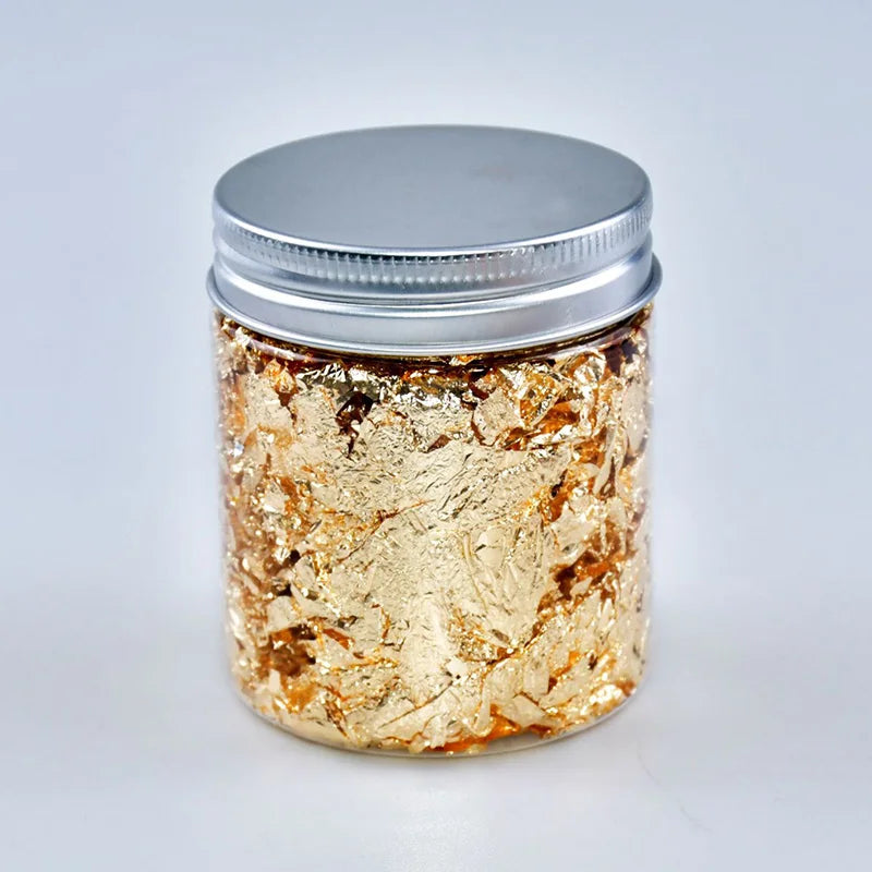 Gold, Silver & Rose Gold Foil Flakes – 1g-3g Metallic Leaf for DIY Candle Making, Crafts & Decorations
