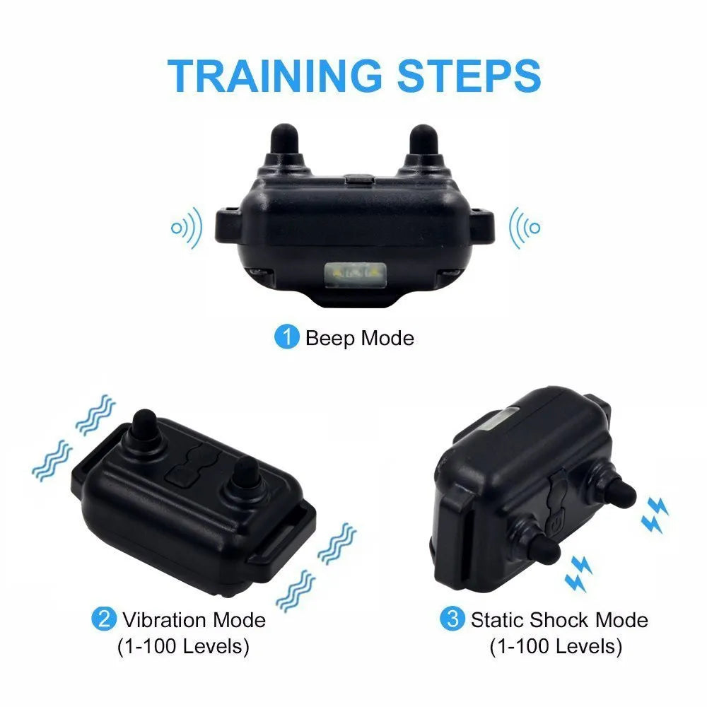 Electric Pet Dog Training Collar Shock Training Collar Electronic Remote Control Waterproof Rechargeable