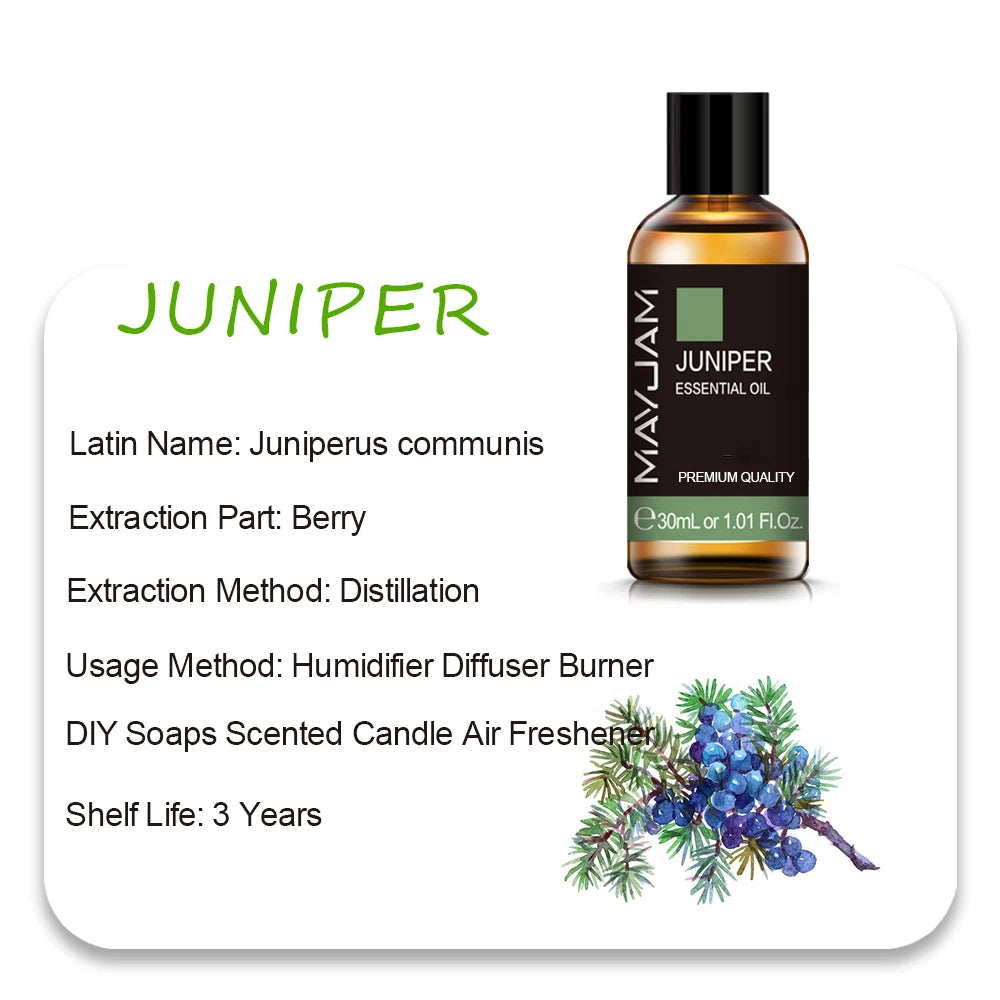 MAYJAM 10ml 30ml 100ml Essential Oils For Humidifier Diffuser Lavender Jasmine Eucalyptus Ylang Ylang Vanilla Tea Tree Aroma Oil