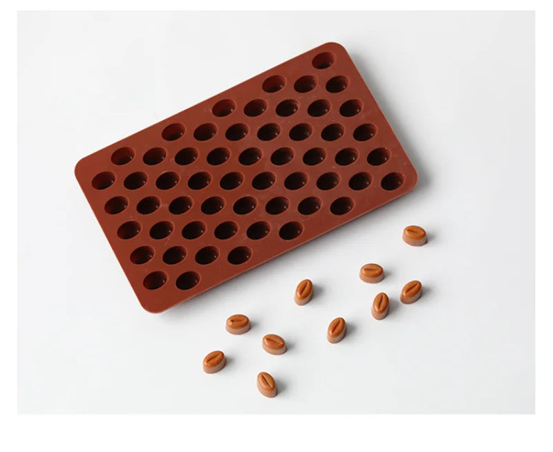 Multi-Cavity Coffee Bean Silicone Mold – DIY Candle, Soap, Resin & Baking Tool