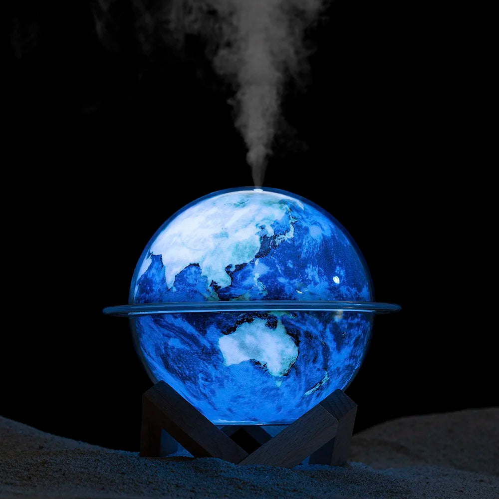 3-in1 Galaxy/Planet Humidifier 7 Colors Night Lamp Portable Aromatherapy Diffuser USB Kids Quiet Atmosphere Creative Gift Deco