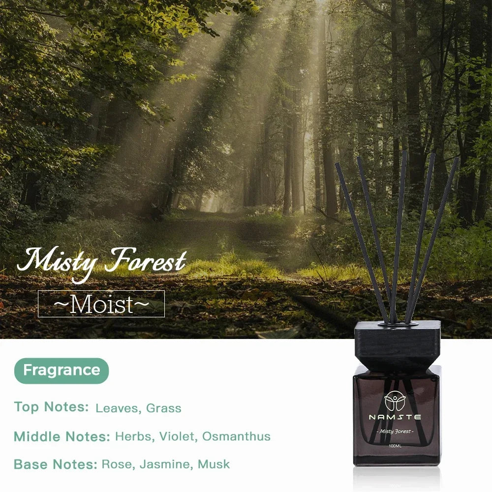 NAMSTE 100ML Reed Diffuser Sets Hotel Fragrance Series Fireless Aromatherapy Indoor Long lasting Fragrance Bathroom Deodorant