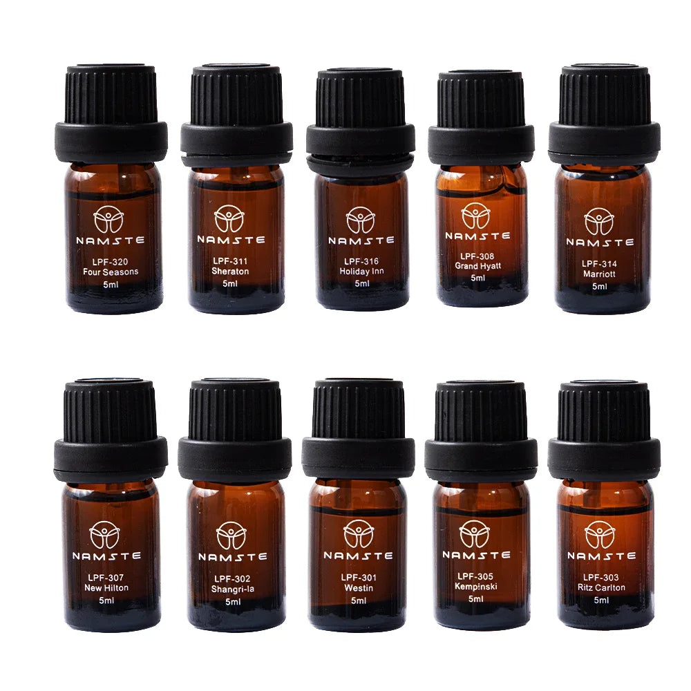 100% PURE Essential Set Oils For Aroma Diffuser Machine Air Humidifier Candle Making Scents Hotel Series Fragrance Oil 5ML x 10