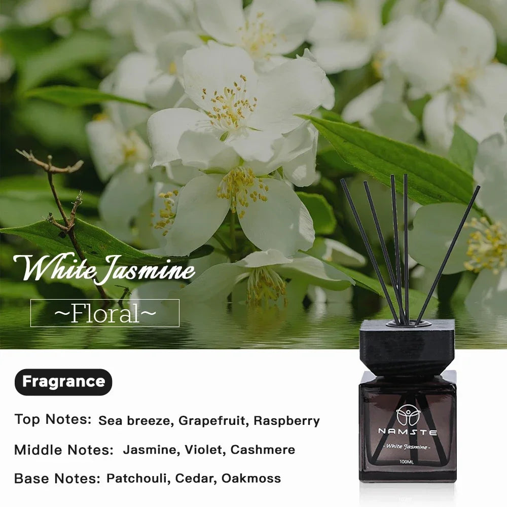 NAMSTE 100ML Reed Diffuser Sets Hotel Fragrance Series Fireless Aromatherapy Indoor Long lasting Fragrance Bathroom Deodorant