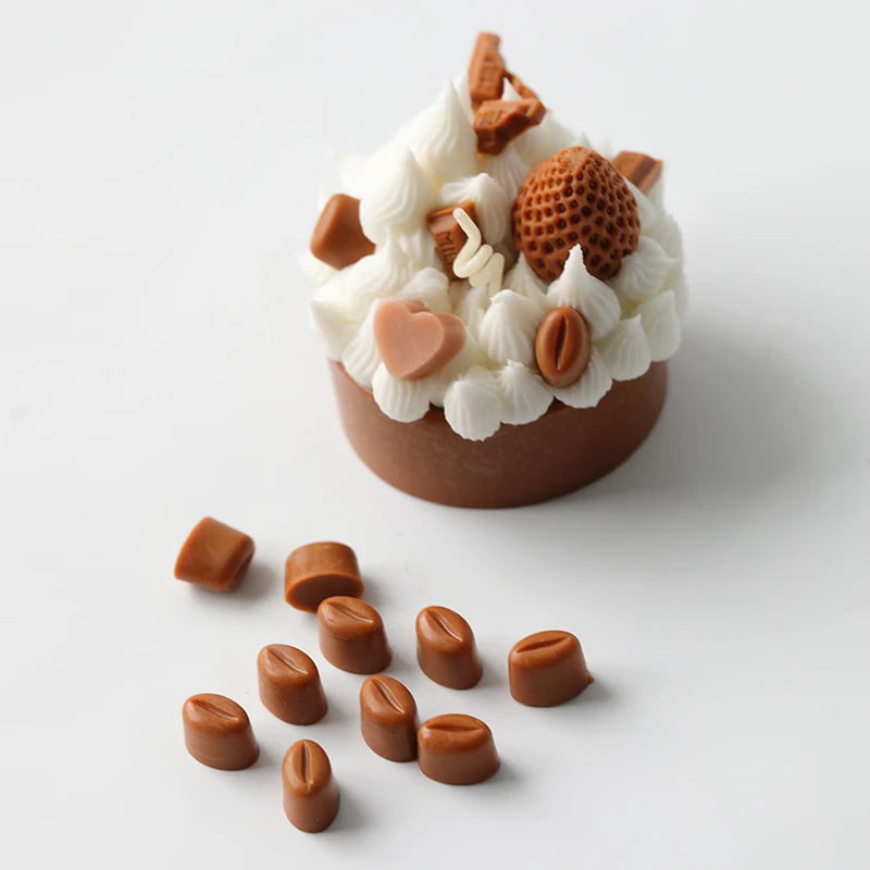 Multi-Cavity Coffee Bean Silicone Mold – DIY Candle, Soap, Resin & Baking Tool
