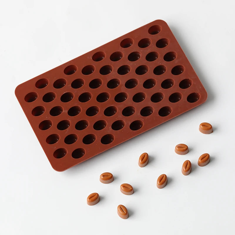 Multi-Cavity Coffee Bean Silicone Mold – DIY Candle, Soap, Resin & Baking Tool