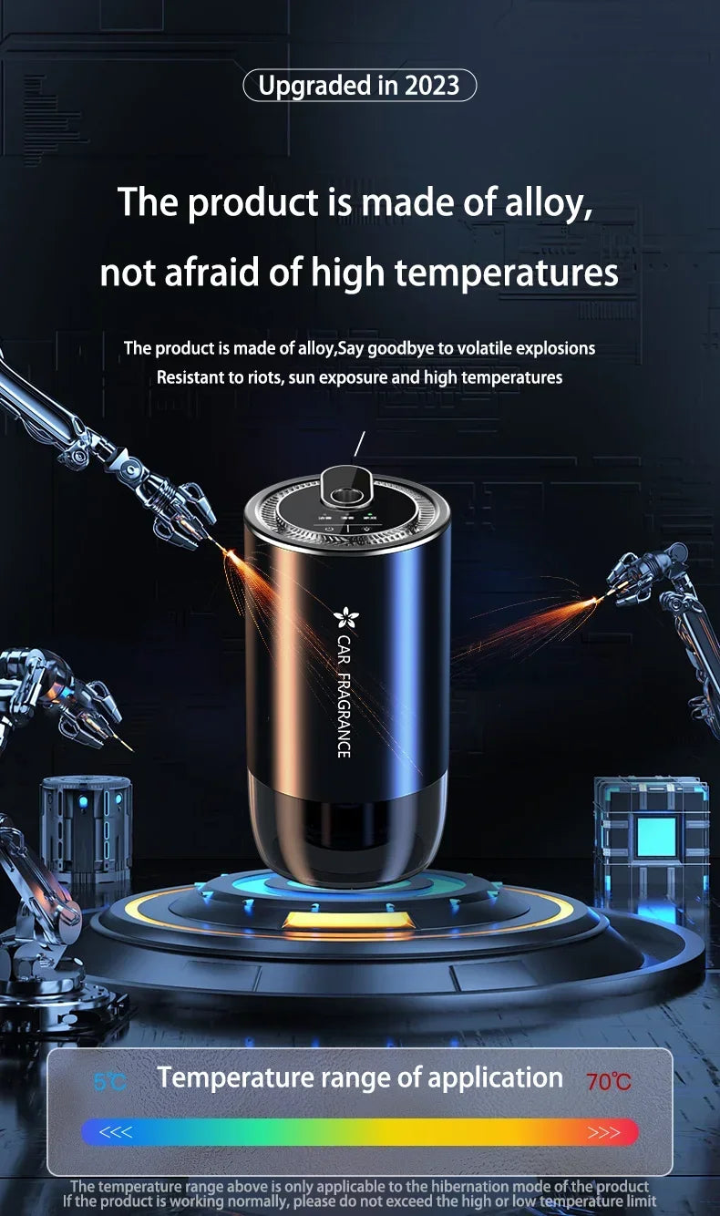 Car Air Freshener Smart Fragrance Diffuser 1000mAh Aroma Humidifier Starry Light Smell Distributor Interior Car Accessories