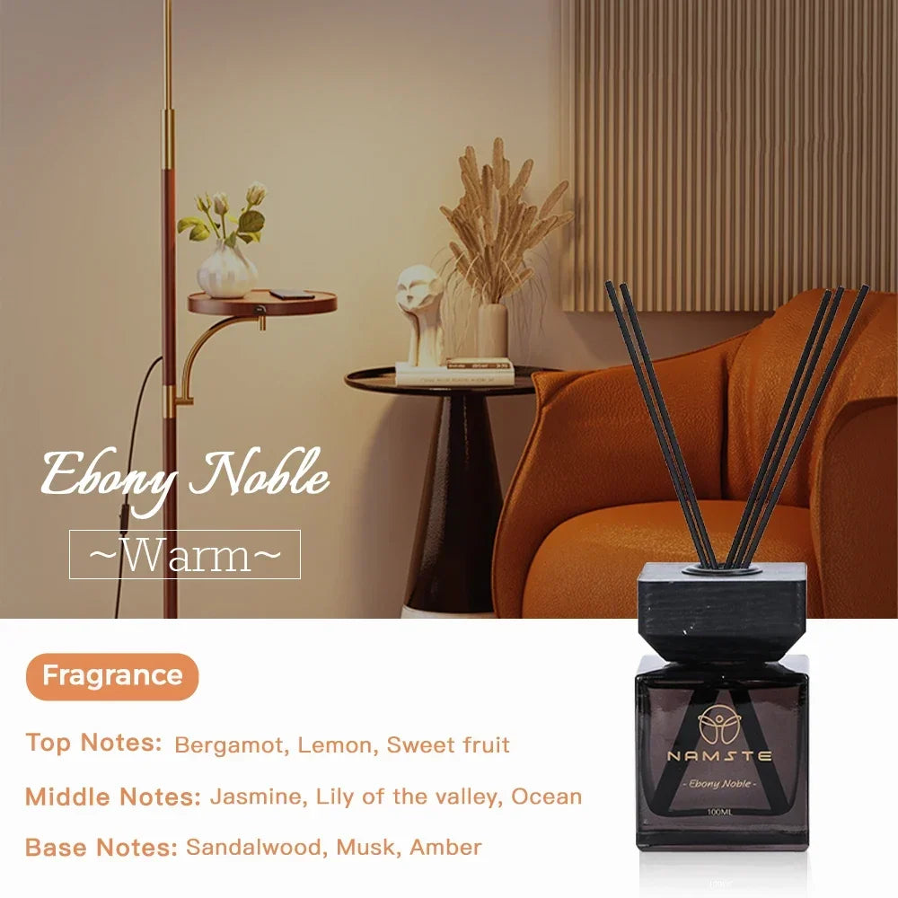 NAMSTE 100ML Reed Diffuser Sets Hotel Fragrance Series Fireless Aromatherapy Indoor Long lasting Fragrance Bathroom Deodorant