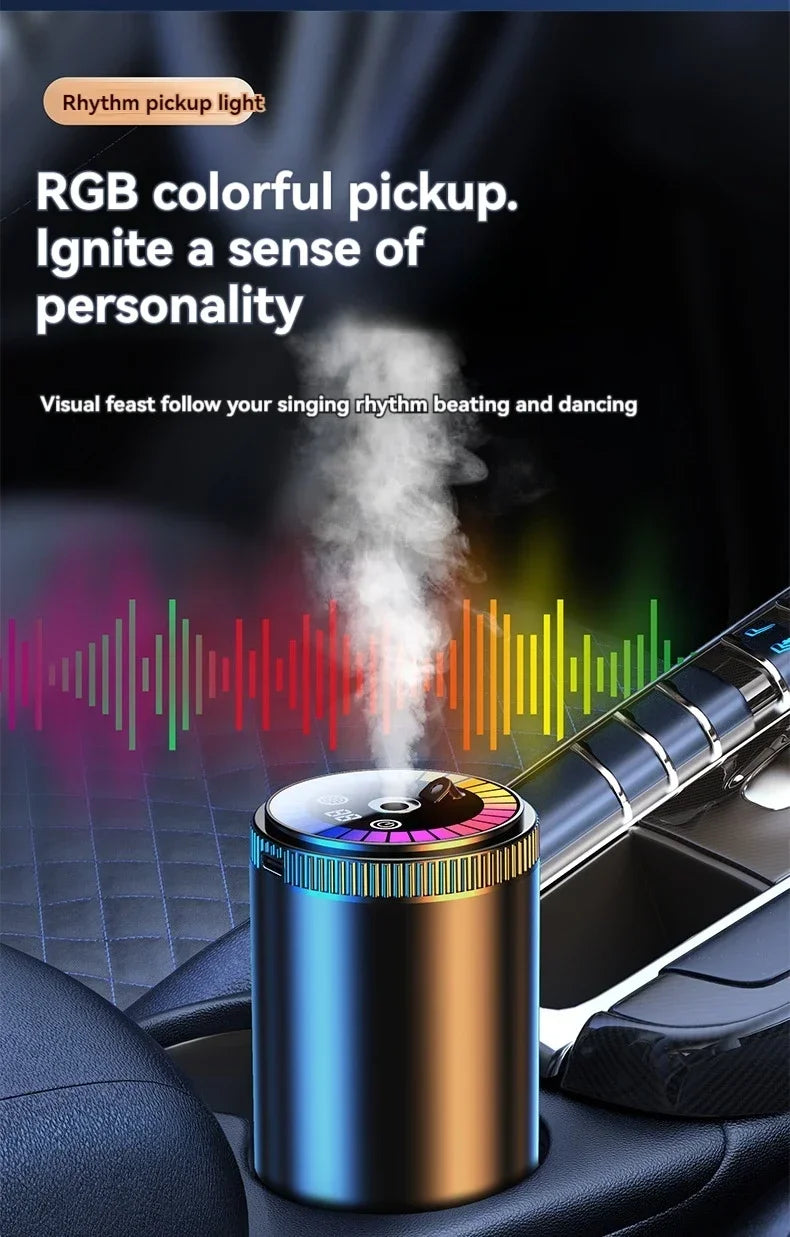 Smart Car Air Freshener Rechargeable Aroma Diffuser 5 Levels of Adjustable Intelligent Diffuser Pickup Light Starry Sky Summit