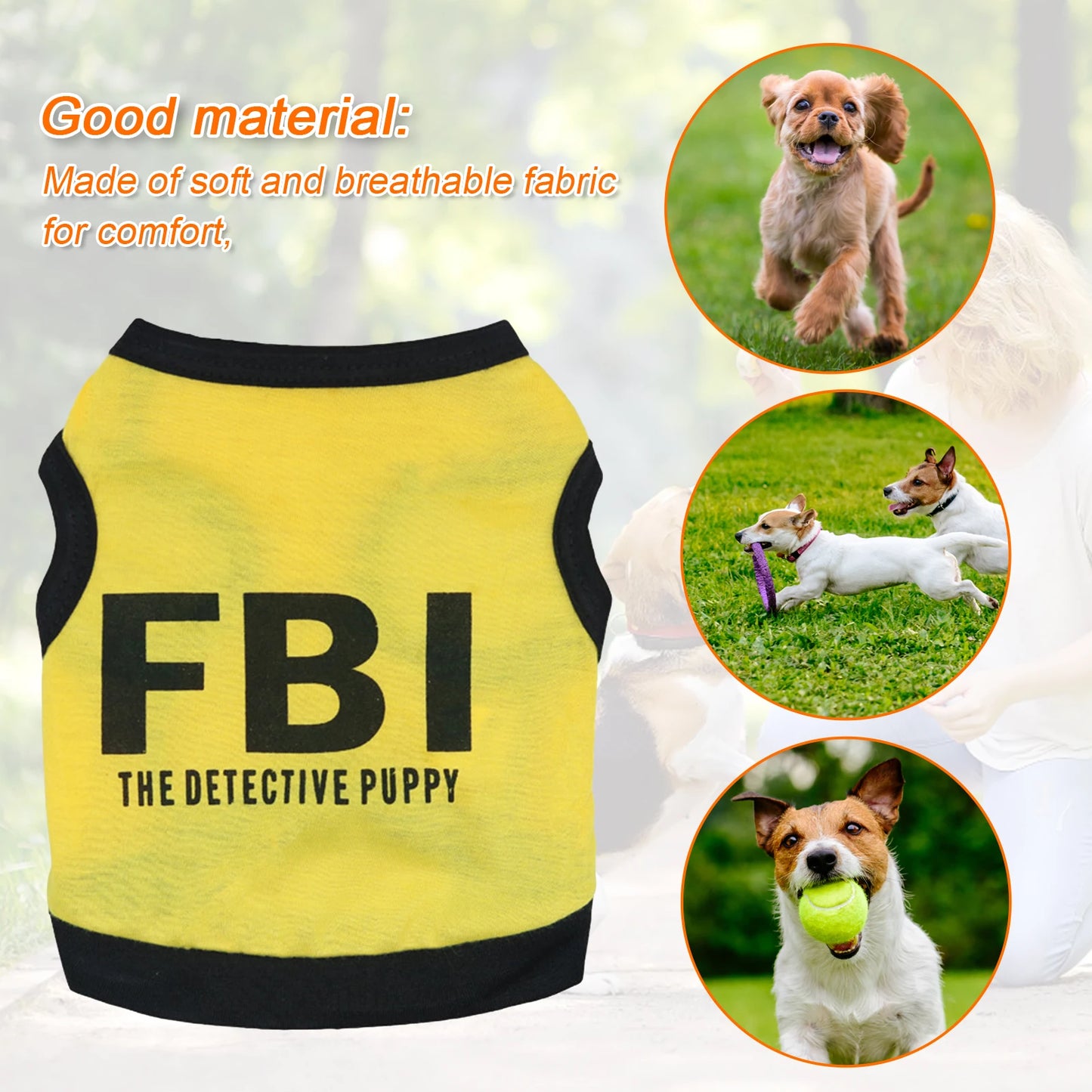 Police Suit Cosplay Dog Clothes Black Elastic Vest Puppy T-Shirt Coat Accessories Apparel Costumes Pet Clothes for Dogs Cats