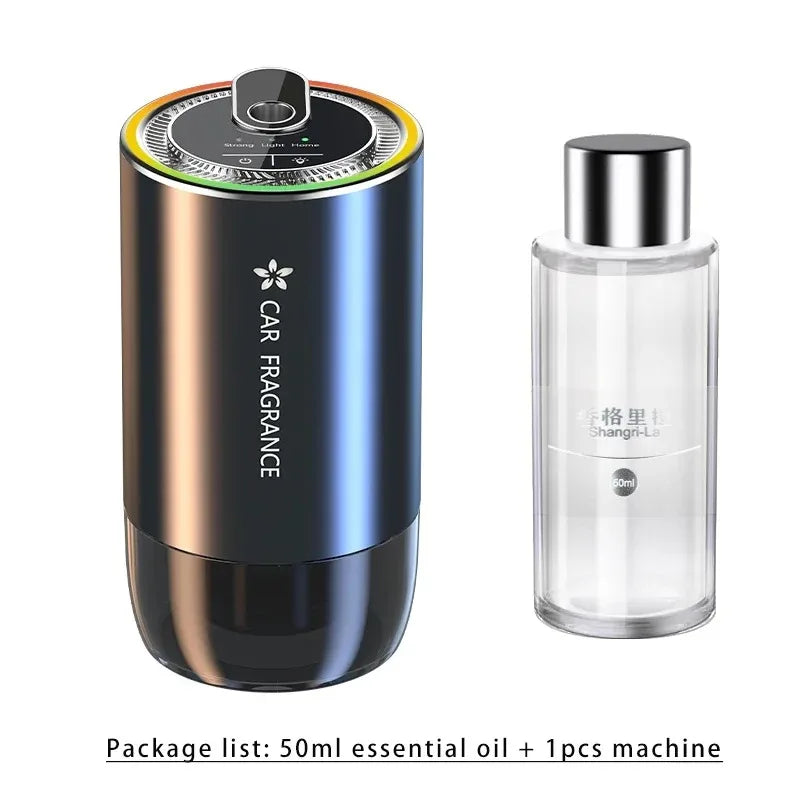 Car Air Freshener Smart Fragrance Diffuser 1000mAh Aroma Humidifier Starry Light Smell Distributor Interior Car Accessories