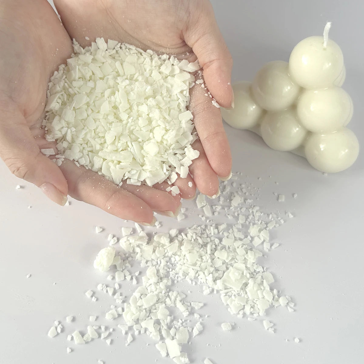 100% Natural Soy Wax Granules – Additive-Free, Smokeless Candle Making Wax (100g - 1KG)