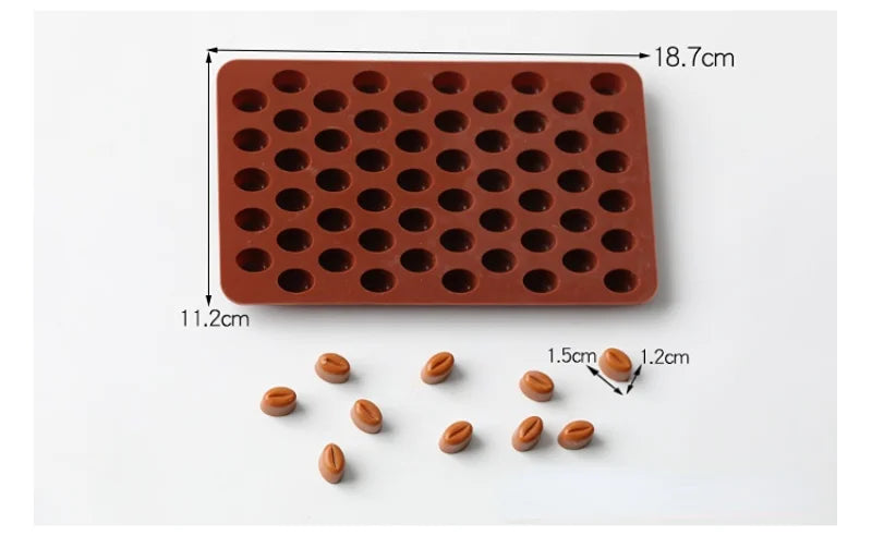Multi-Cavity Coffee Bean Silicone Mold – DIY Candle, Soap, Resin & Baking Tool