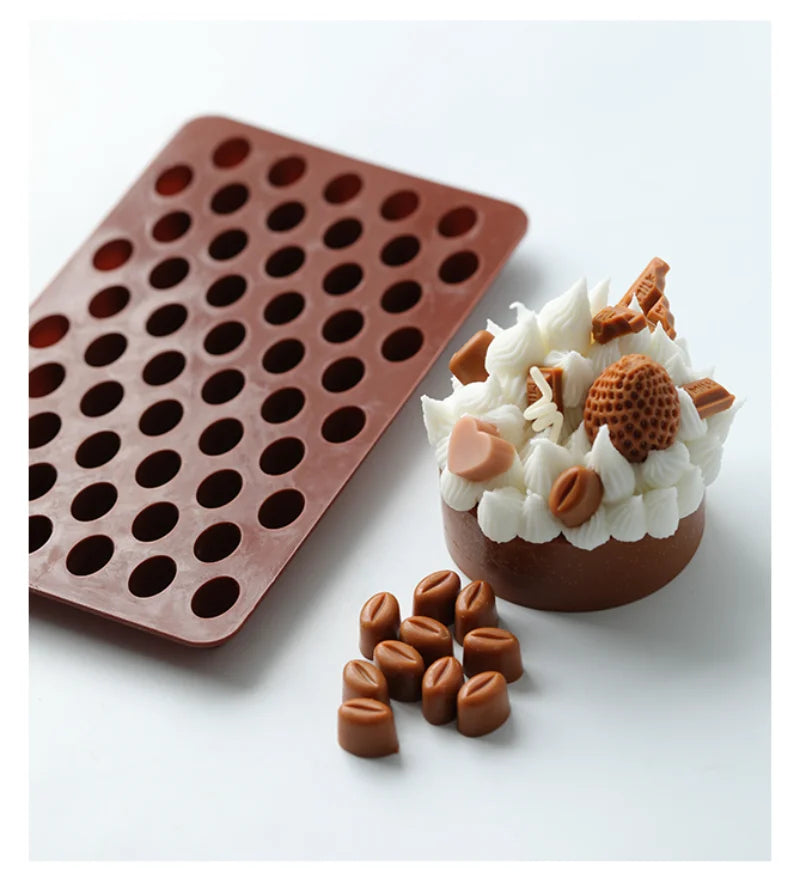Multi-Cavity Coffee Bean Silicone Mold – DIY Candle, Soap, Resin & Baking Tool