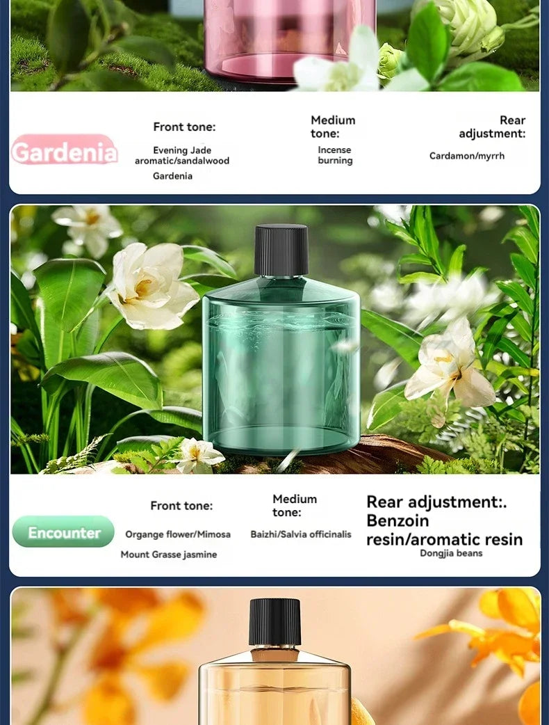 Smart Car Air Freshener Rechargeable Aroma Diffuser 5 Levels of Adjustable Intelligent Diffuser Pickup Light Starry Sky Summit