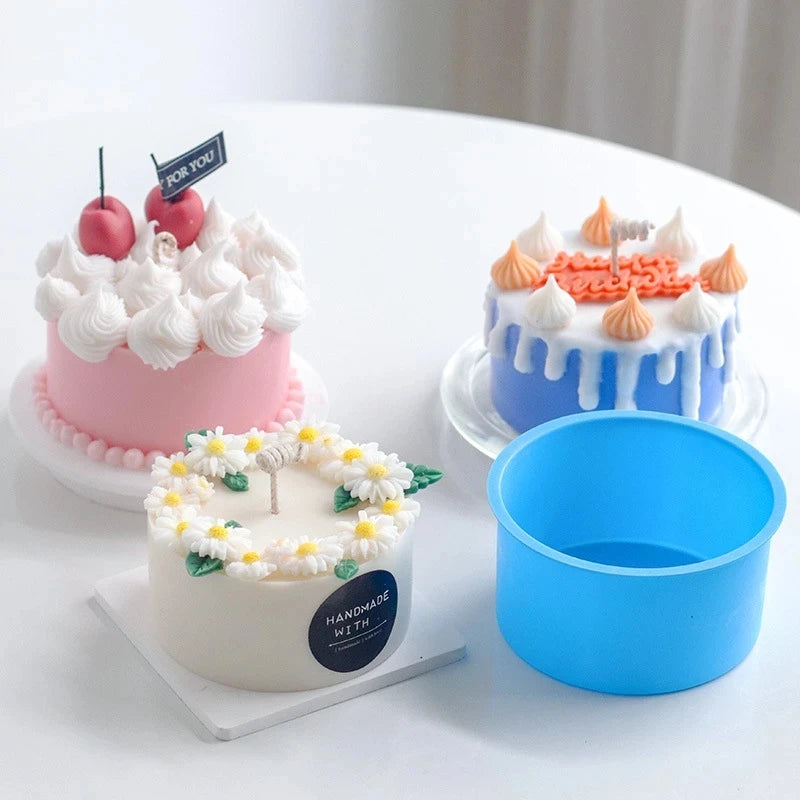 3D Cake-Shaped Silicone Molds – Realistic Dessert-Inspired Candle & Baking Molds