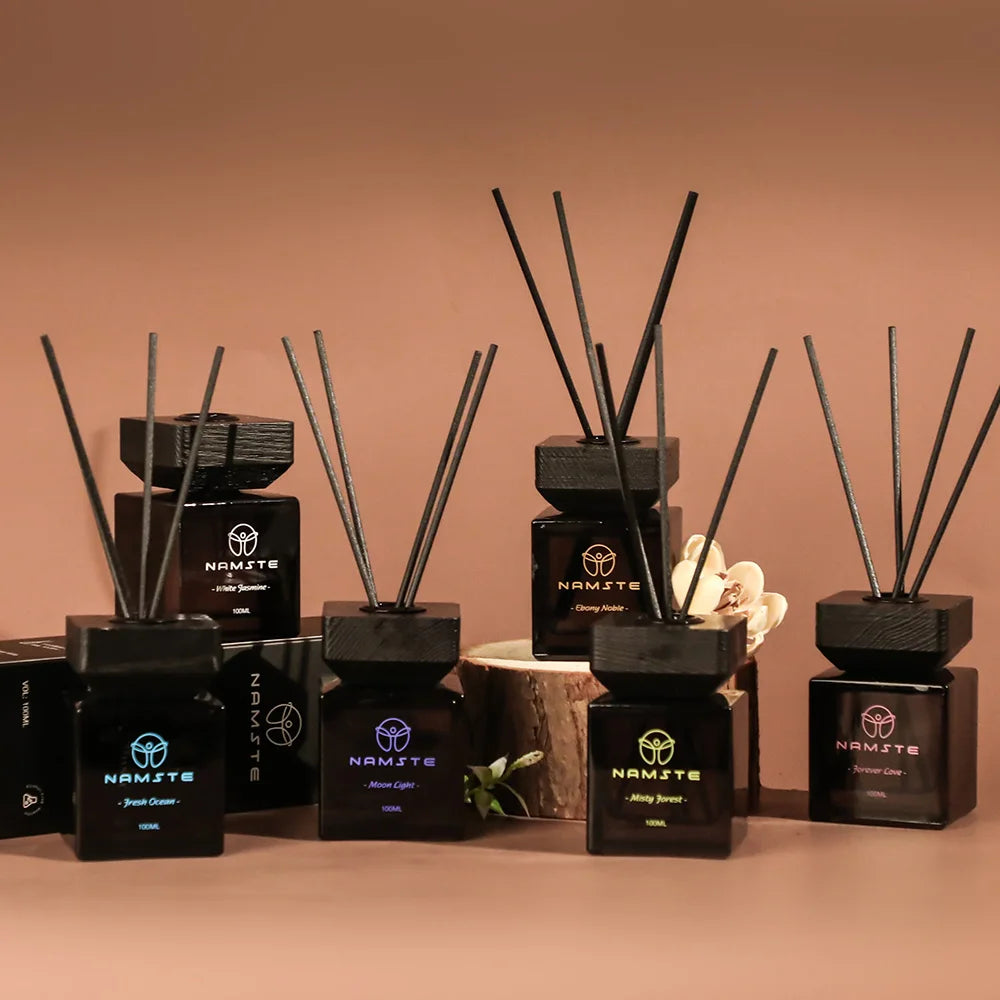 NAMSTE 100ML Reed Diffuser Sets Hotel Fragrance Series Fireless Aromatherapy Indoor Long lasting Fragrance Bathroom Deodorant