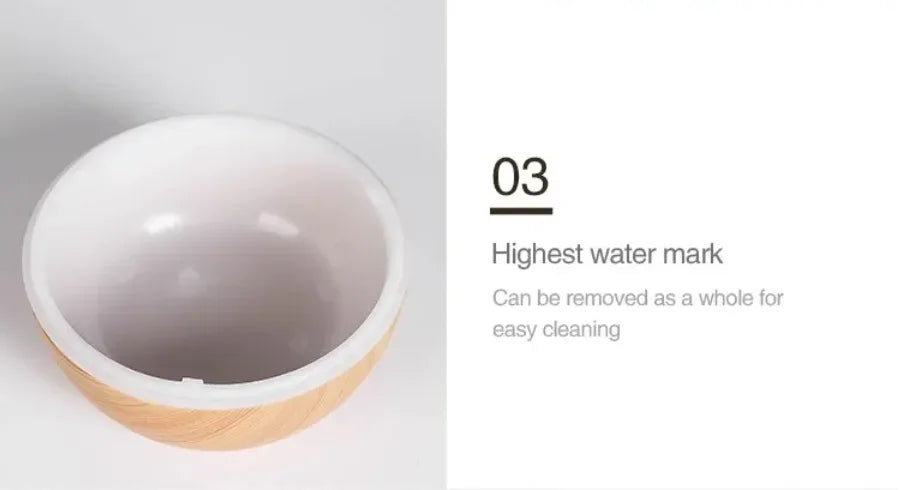 Xiaomi USB Ultrasonic Aroma Diffuser & Cool Mist Humidifier – Wood Grain Design for Home & Office