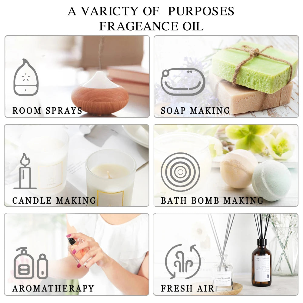 MAYJAM 10ml 30ml 100ml Essential Oils For Humidifier Diffuser Lavender Jasmine Eucalyptus Ylang Ylang Vanilla Tea Tree Aroma Oil