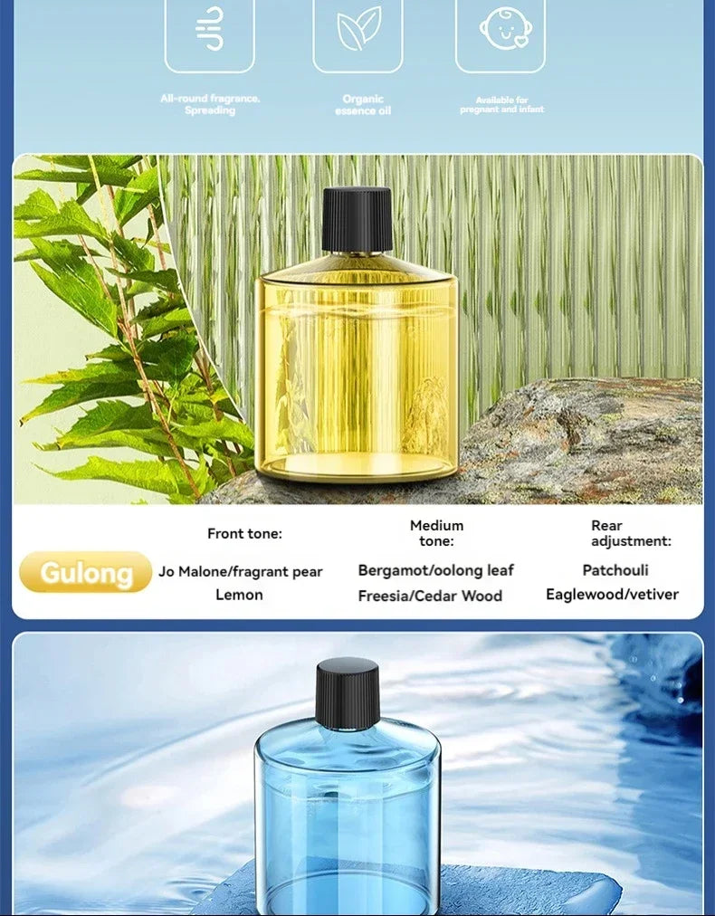 Smart Car Air Freshener Rechargeable Aroma Diffuser 5 Levels of Adjustable Intelligent Diffuser Pickup Light Starry Sky Summit