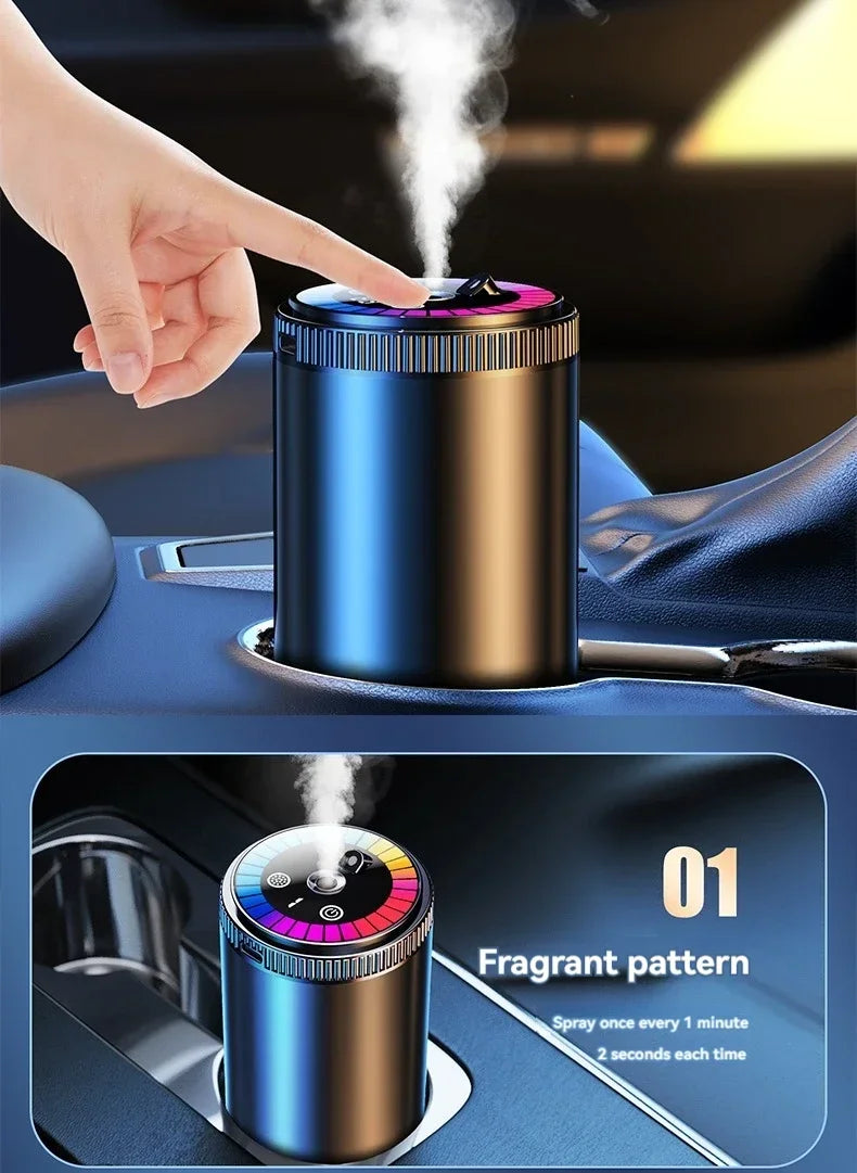 Smart Car Air Freshener Rechargeable Aroma Diffuser 5 Levels of Adjustable Intelligent Diffuser Pickup Light Starry Sky Summit