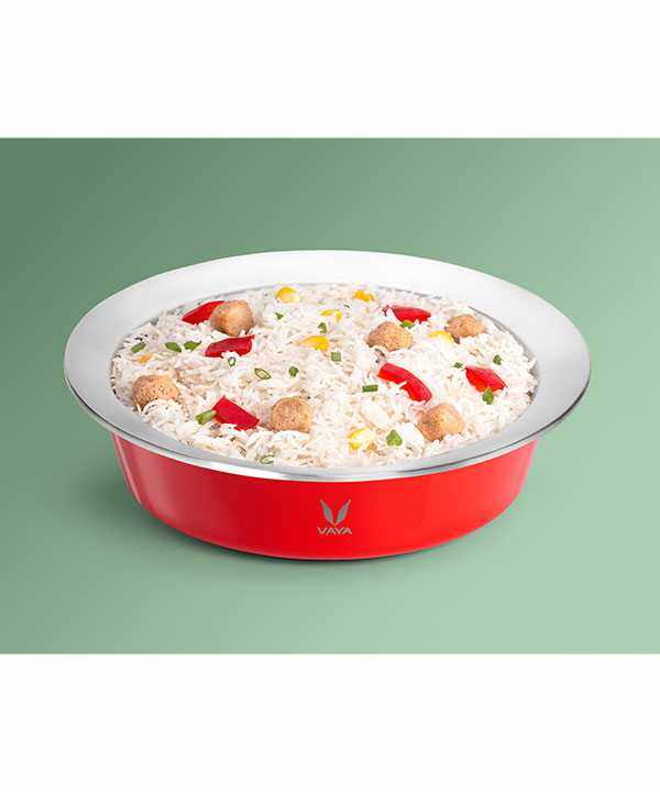 HauteCase - Stainless Steel Insulated Casserole With Lid | Hot Case Pot and Thermos Food Container | Hot Casserole Pot Pan with Lid 1.1L + Stack Lid