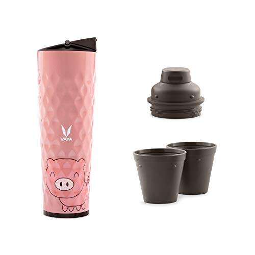 Drynk 3 in 1 Stainless Steel Water Bottle (Tumbler+Sipper+Gulper) with 2 Cups, 600 ml