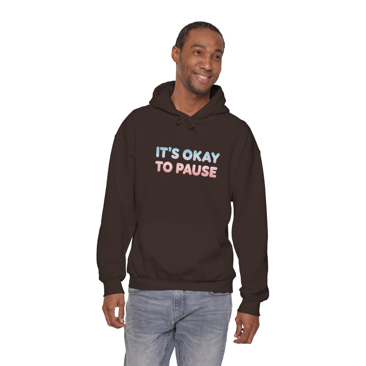 It's Okay to Pause Hoodie - Unisex Heavy Blend™ Sweatshirt for Relaxation