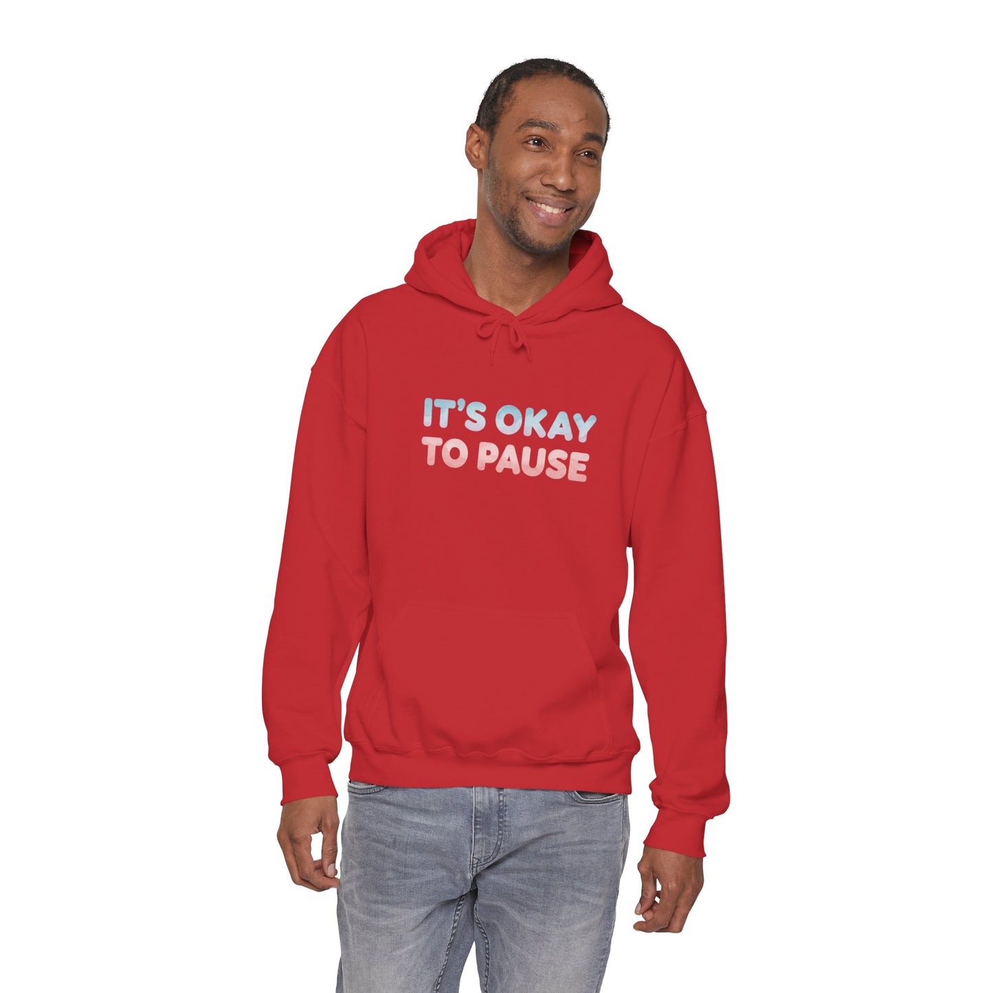 It's Okay to Pause Hoodie - Unisex Heavy Blend™ Sweatshirt for Relaxation