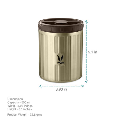 Preserve 500 ml - Vacuum Insulated Stainless Steel Meal Container, Salad Box, Meal Carrier, Portable Lunch Box, Fruit Box, 1 x 500 ml