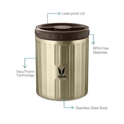 Preserve 500 ml - Vacuum Insulated Stainless Steel Meal Container, Salad Box, Meal Carrier, Portable Lunch Box, Fruit Box, 1 x 500 ml