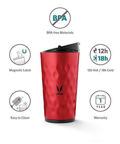 Drynk 350 ml Vacuum Insulated Stainless Steel Flask, Thermos Sipper Water Bottle (Tumbler+Sipper)