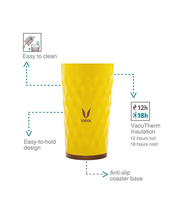 Drynk 350 ml 3 in 1 Vacuum Insulated Stainless Steel Gulper and Sipper Water Bottle (Tumbler+Sipper+Gulper) with 2 Cups, Thermos Flask