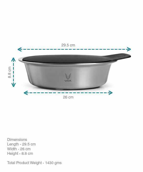 HauteCase - Stainless Steel Insulated Casserole With Lid | Hot Case Pot and Thermos Food Container | Hot Casserole Pot Pan with Lid 1.1L + Stack Lid