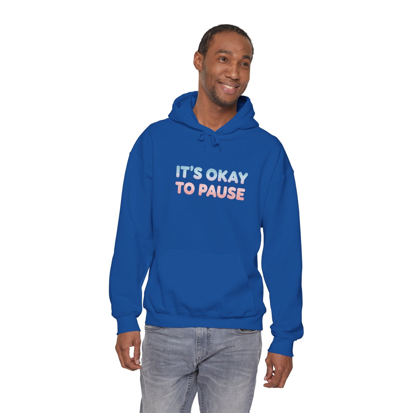 It's Okay to Pause Hoodie - Unisex Heavy Blend™ Sweatshirt for Relaxation