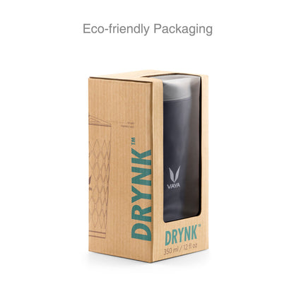 Drynk 350 ml 3 in 1 Vacuum Insulated Stainless Steel Gulper and Sipper Water Bottle (Tumbler+Sipper+Gulper) with 2 Cups, Thermos Flask