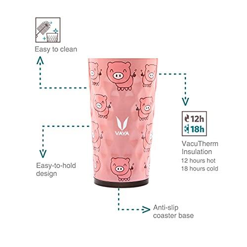 Drynk 350 ml 3 in 1 Vacuum Insulated Stainless Steel Gulper and Sipper Water Bottle (Tumbler+Sipper+Gulper) with 2 Cups, Thermos Flask