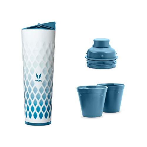 Drynk 3 in 1 Stainless Steel Water Bottle (Tumbler+Sipper+Gulper) with 2 Cups, 600 ml