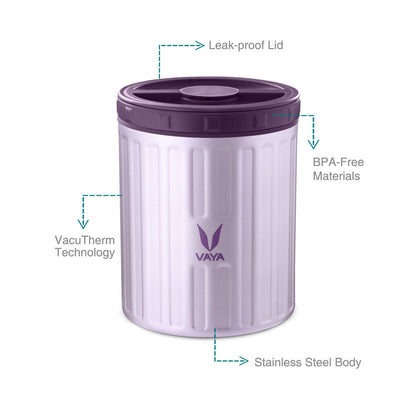 Preserve 500 ml - Vacuum Insulated Stainless Steel Meal Container, Salad Box, Meal Carrier, Portable Lunch Box, Fruit Box, 1 x 500 ml