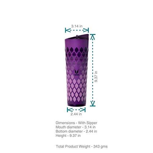 Drynk 600 ml Vacuum Insulated Stainless Steel Flask, Thermos Sipper Water Bottle (Tumbler+Sipper)