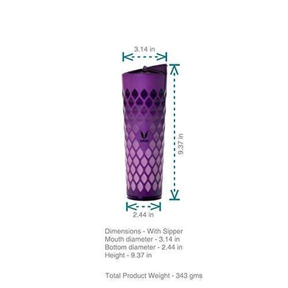 Drynk 600 ml Vacuum Insulated Stainless Steel Flask, Thermos Sipper Water Bottle (Tumbler+Sipper)