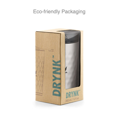 Drynk 350 ml 3 in 1 Vacuum Insulated Stainless Steel Gulper and Sipper Water Bottle (Tumbler+Sipper+Gulper) with 2 Cups, Thermos Flask