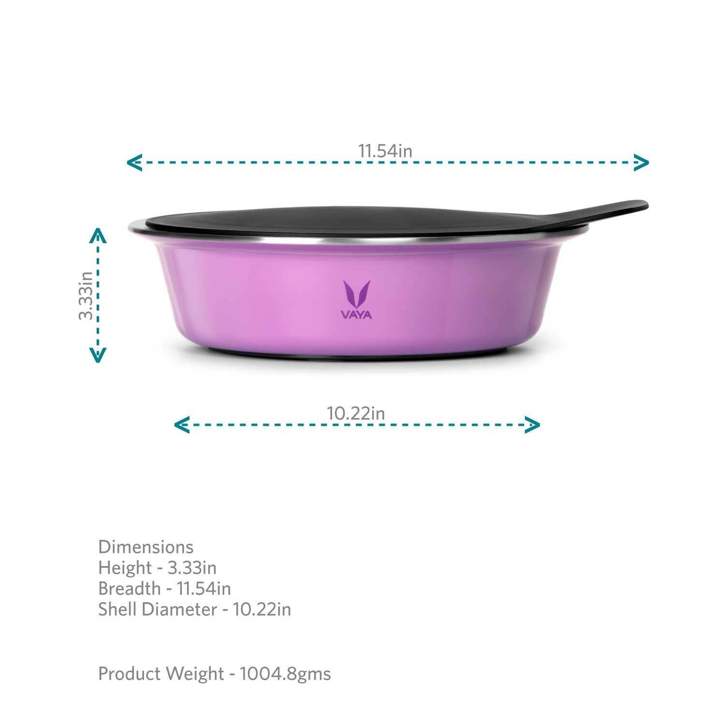 HauteCase - Stainless Steel Insulated Casserole With Lid | Hot Case Pot and Thermos Food Container | Hot Casserole Pot Pan with Lid 1.1L + Stack Lid