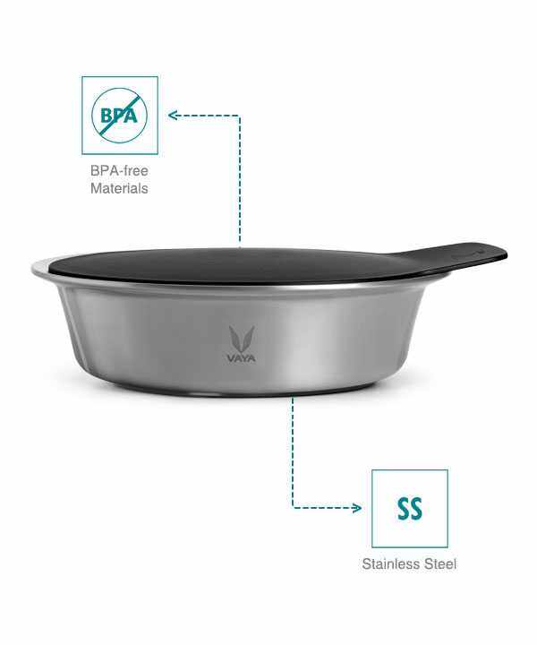 HauteCase - Stainless Steel Insulated Casserole With Lid | Hot Case Pot and Thermos Food Container | Hot Casserole Pot Pan with Lid 1.1L + Stack Lid