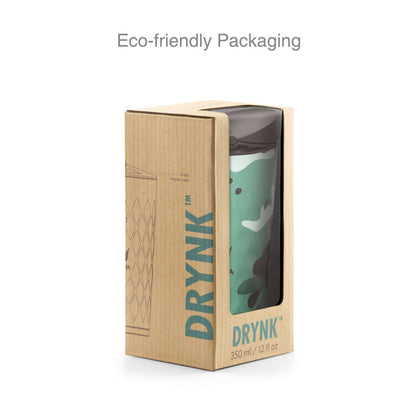Drynk 350 ml 3 in 1 Vacuum Insulated Stainless Steel Gulper and Sipper Water Bottle (Tumbler+Sipper+Gulper) with 2 Cups, Thermos Flask