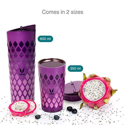 Drynk 600 ml Vacuum Insulated Stainless Steel Flask, Thermos Sipper Water Bottle (Tumbler+Sipper)