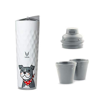 Drynk 3 in 1 Stainless Steel Water Bottle (Tumbler+Sipper+Gulper) with 2 Cups, 600 ml