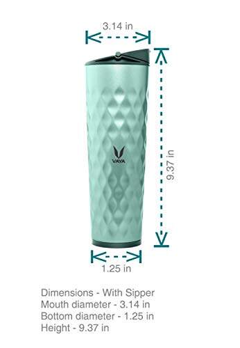 Drynk 600 ml Vacuum Insulated Stainless Steel Flask, Thermos Sipper Water Bottle (Tumbler+Sipper)